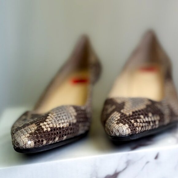 Calvin Klein Snake Print Kitten Heels Shoes - Picture 4 of 12